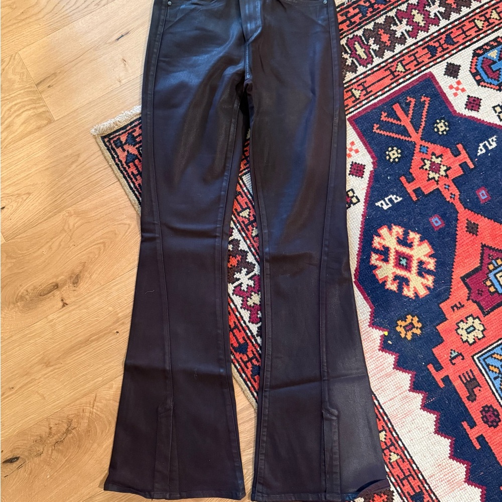 Paige Women’s High Rise jeans in Black Cherry Lux Coating